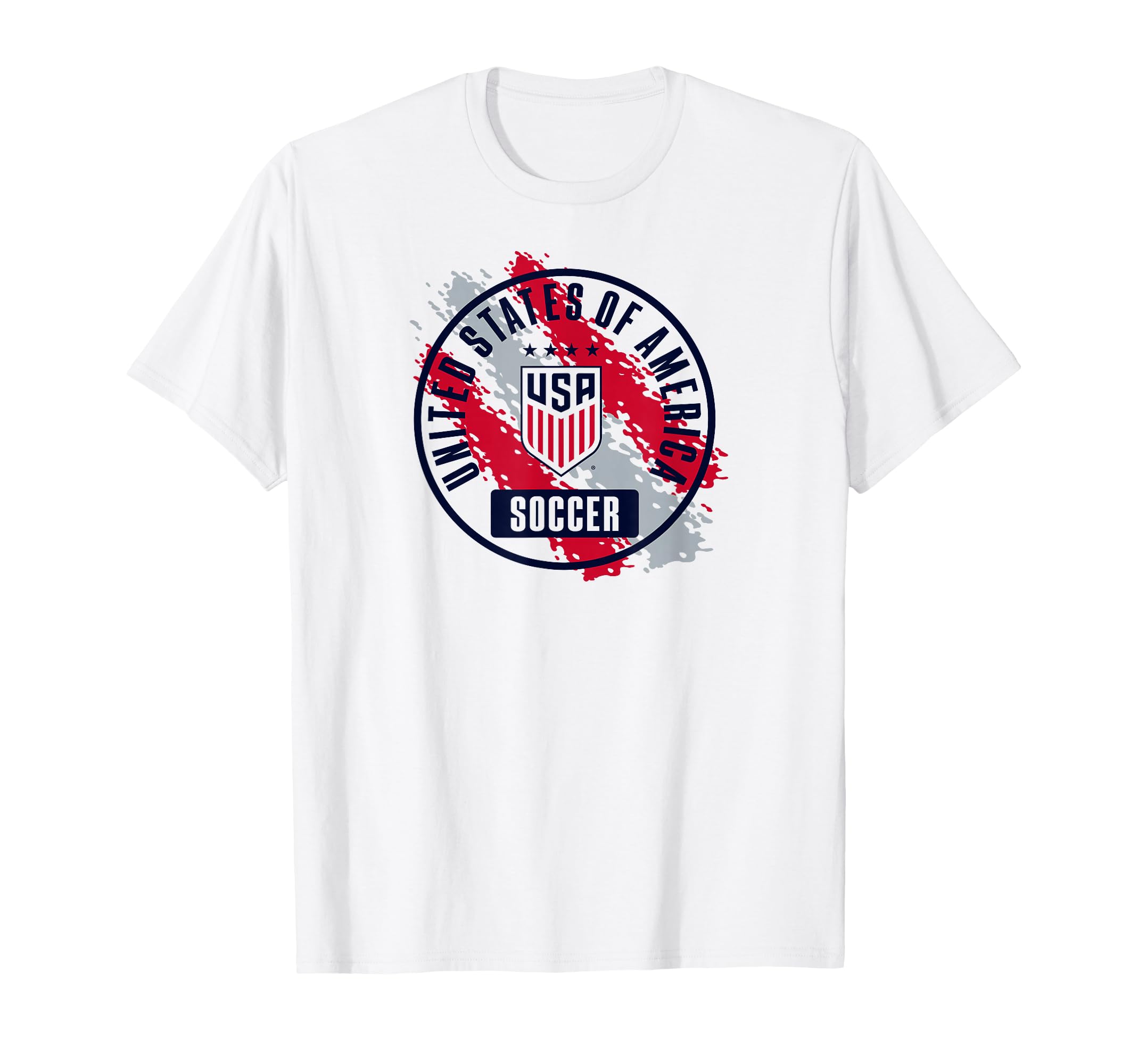 Usa Soccer Paint White Uswnt T-Shirt - Custom Art Print Men Women - T-Shirt, Sweatshirt, Hoodie