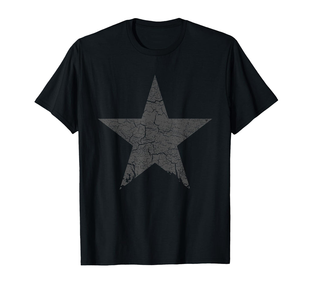 Dark Gray Star Grunge Gray Star T-Shirt - Graphic Print Unisex - T-Shirt, Sweatshirt, Hoodie