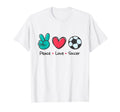Funny Peace Love Soccer Field Play Loves T-Shirt - Graphic Print Men Women - T-Shirt, Sweatshirt, Hoodie