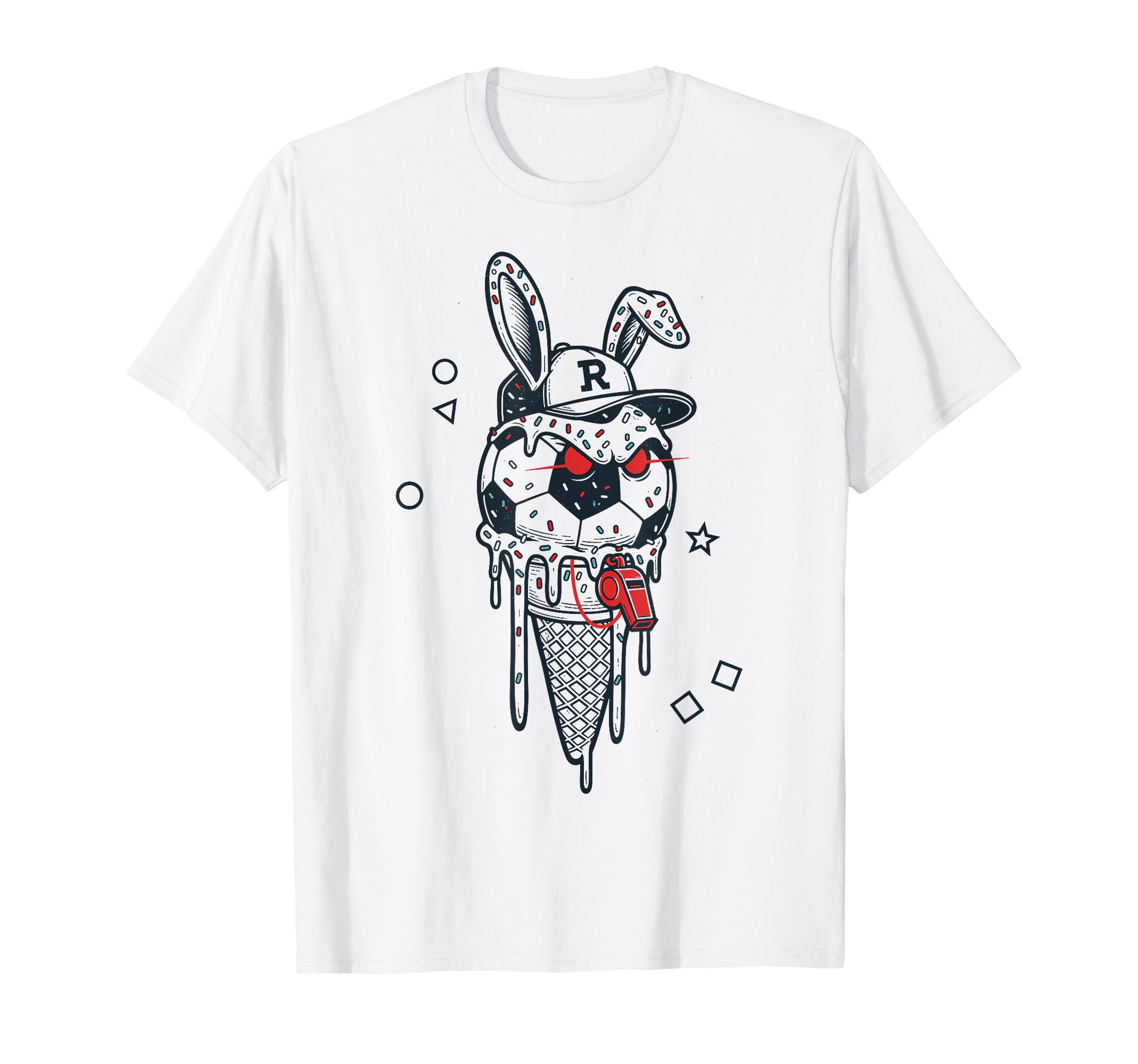Soccer Bunny Referee Whistle Rabbit T-Shirt - Streetwear Style Men Women - T-Shirt, Sweatshirt, Hoodie