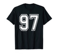 Number 97 Numbered Uniform Sports Jersey T-Shirt - Graphic Print Unisex - T-Shirt, Sweatshirt, Hoodie