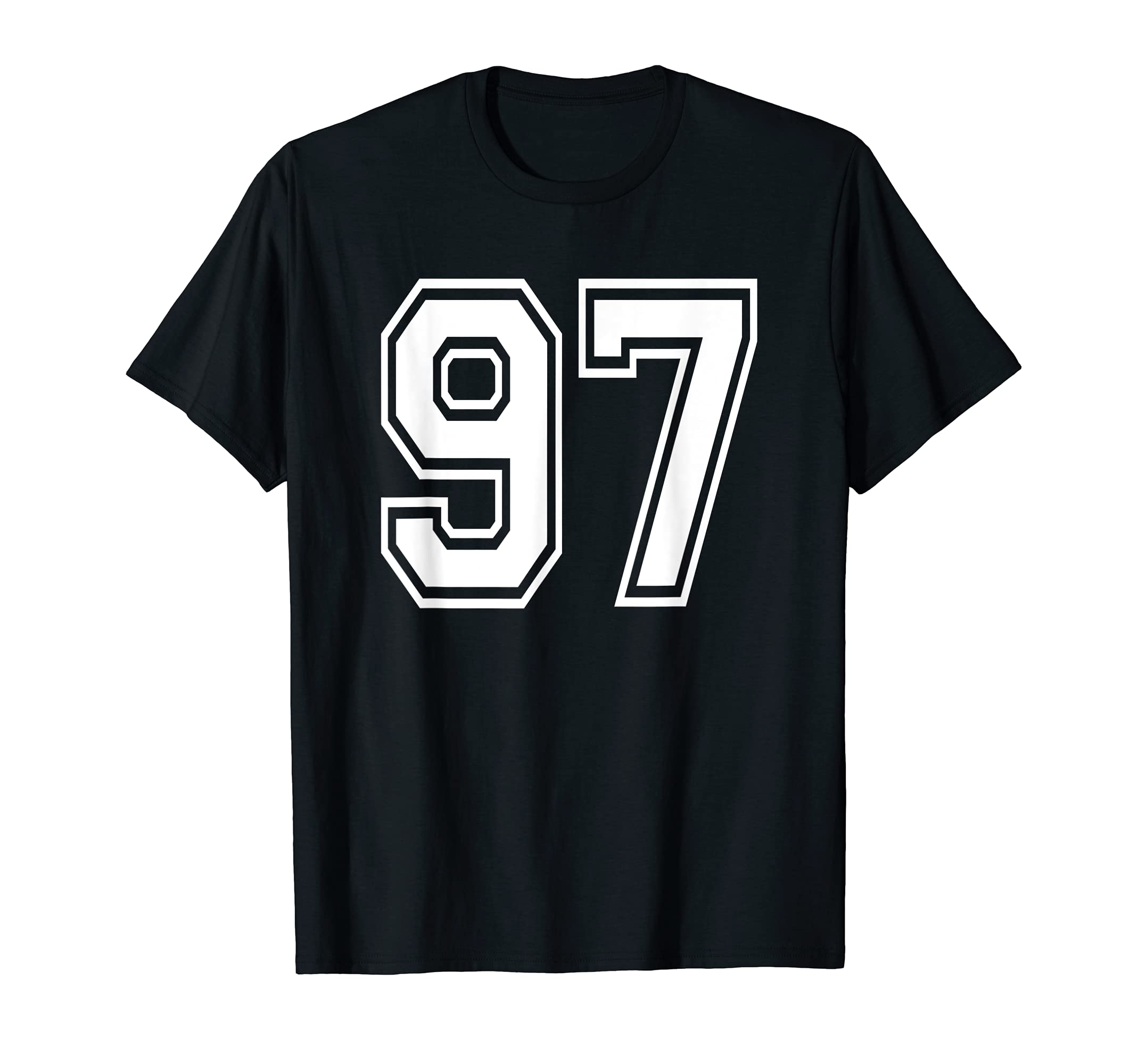 Number 97 Numbered Uniform Sports Jersey T-Shirt - Graphic Print Unisex - T-Shirt, Sweatshirt, Hoodie
