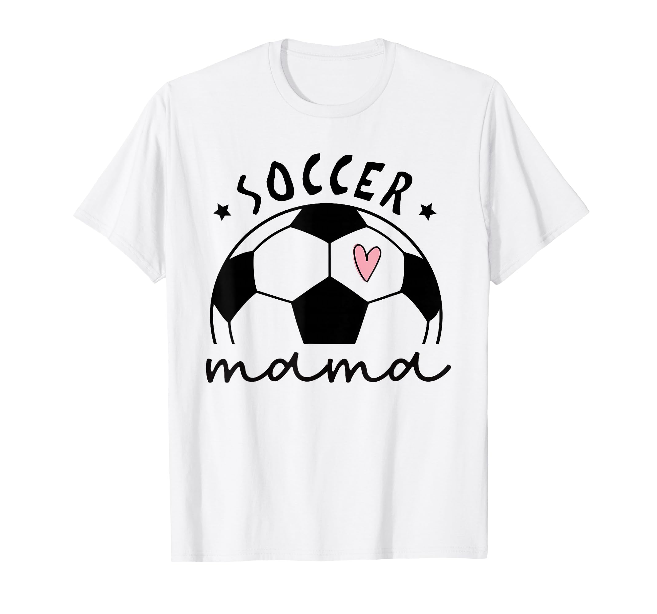 Soccer Mama Heart Ball Game Day Supporter T-Shirt - Custom Art Print Unisex - T-Shirt, Sweatshirt, Hoodie