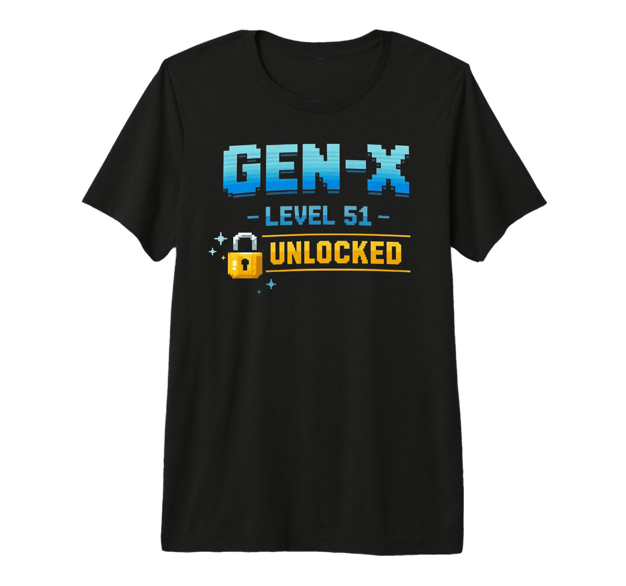 Gen X Level 51 Unlocked Gamer Birthday T-Shirt - Unique Graphic for Adults - T-Shirt, Sweatshirt, Hoodie