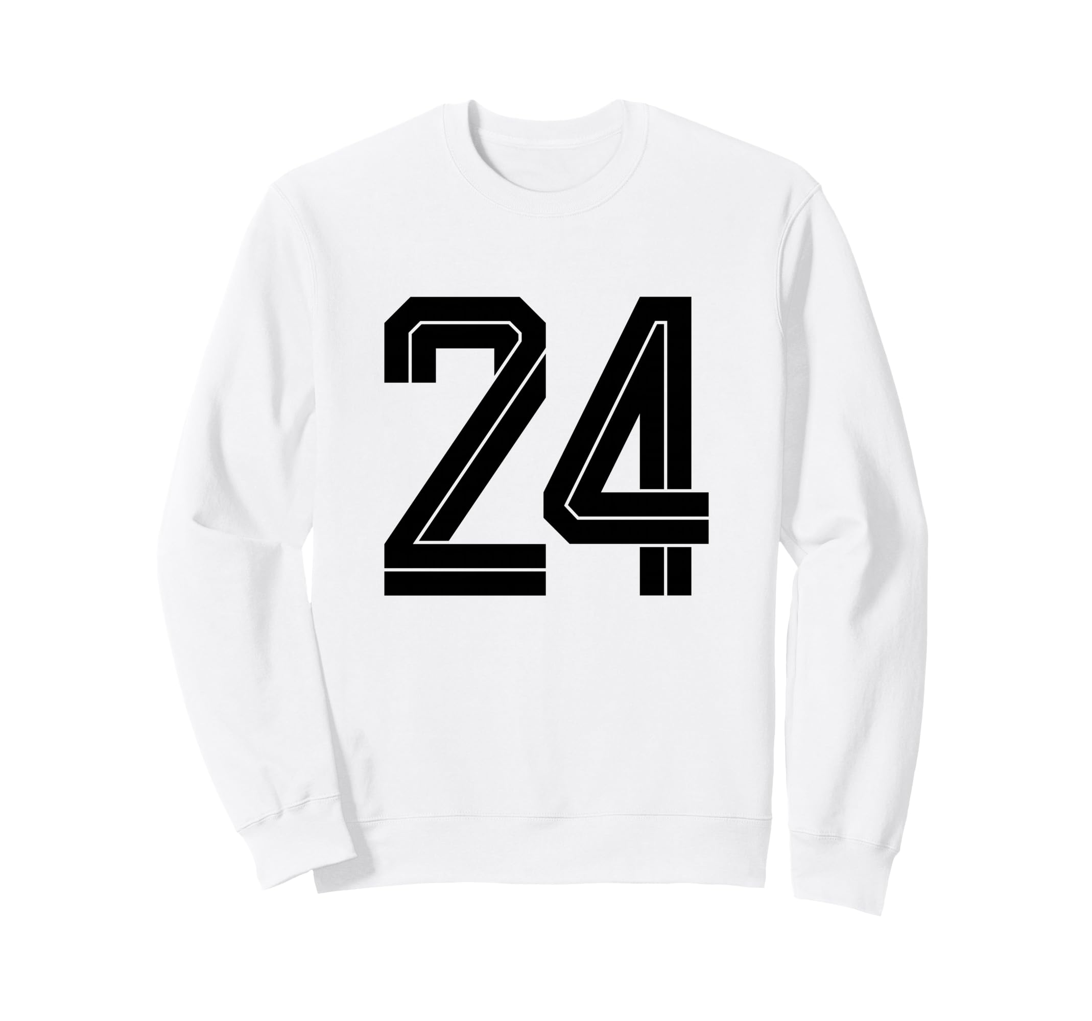 24 White Number 24 Sports Fan Sweatshirt - Fun Novelty Design Men Women - T-Shirt, Sweatshirt, Hoodie