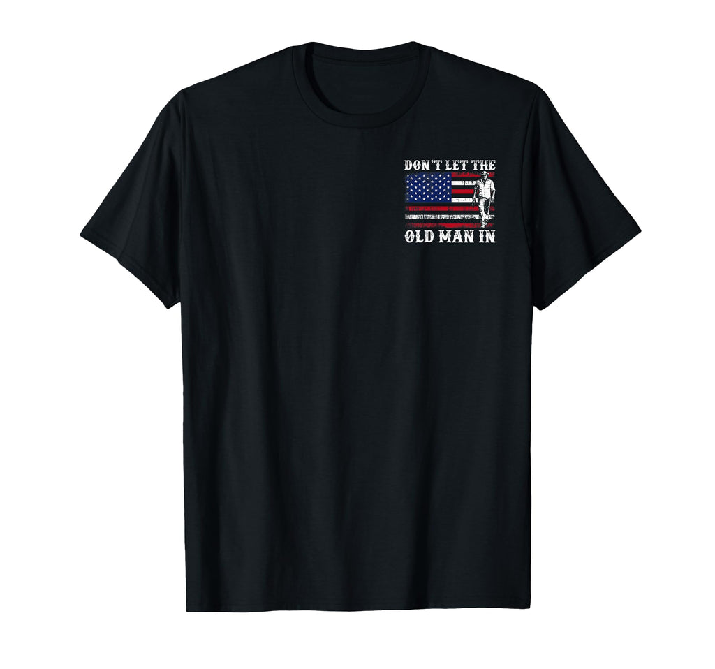 Dont Let Old Cowboy Us Flag T-Shirt - Graphic Print Men Women - T-Shirt, Sweatshirt, Hoodie