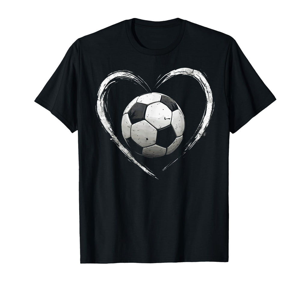 Valentines Soccer Heart Valentines Day T-Shirt - Graphic Print Unisex - T-Shirt, Sweatshirt, Hoodie