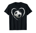 Valentines Soccer Heart Valentines Day T-Shirt - Graphic Print Unisex - T-Shirt, Sweatshirt, Hoodie