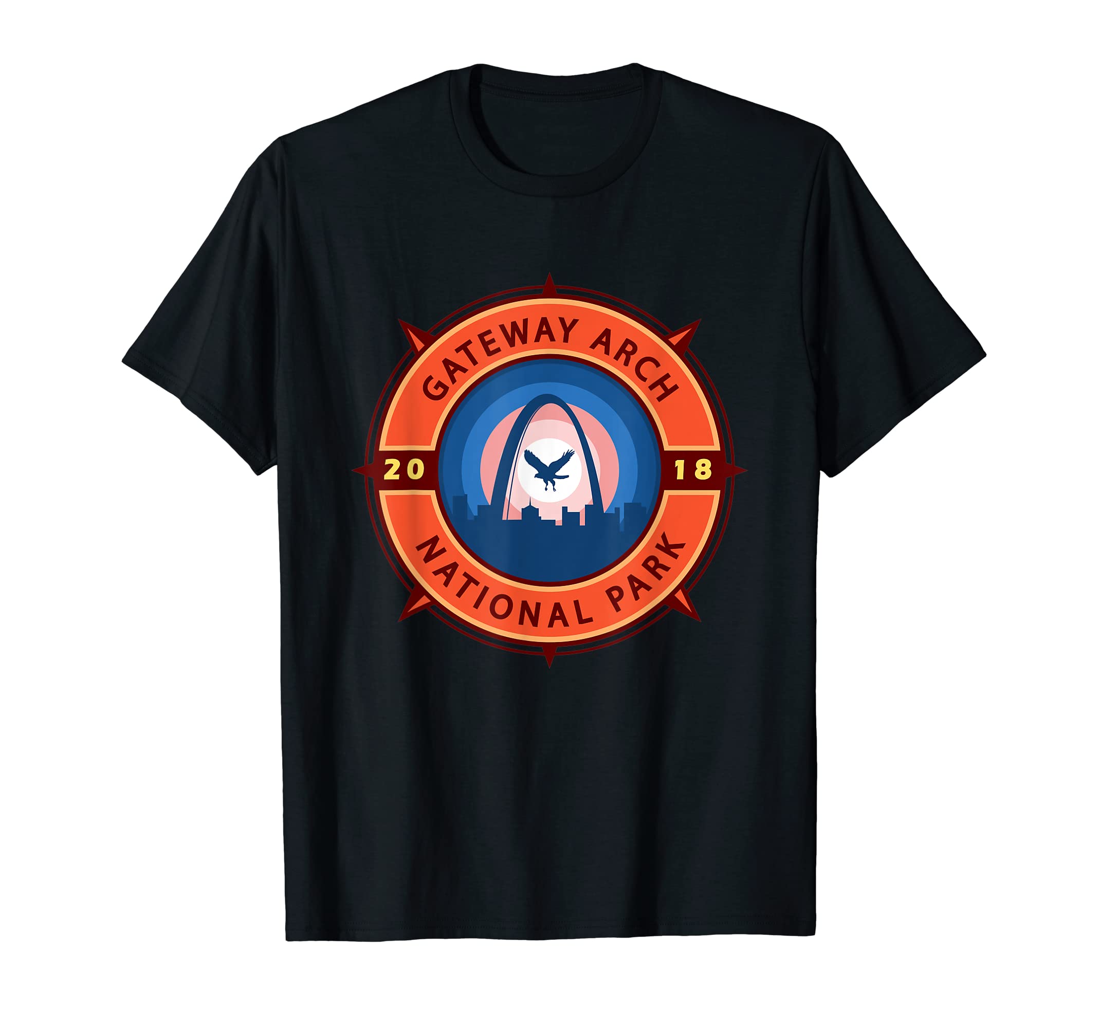 Gateway Arch National Park Compass T-Shirt - Unique Graphic Men Women - T-Shirt, Sweatshirt, Hoodie