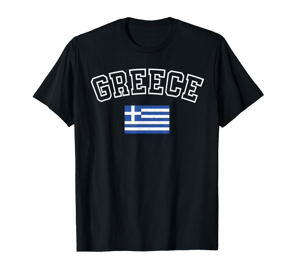 Greece Flag Distressed Heritage T-Shirt - Unique Graphic for Adults - T-Shirt, Sweatshirt, Hoodie