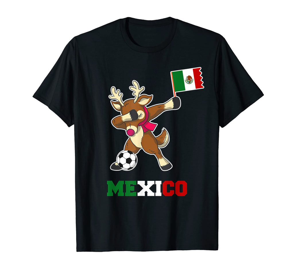 Mexico Soccer Reindeer Mexican Flag T-Shirt - Aesthetic Graphic for Adults - T-Shirt, Sweatshirt, Hoodie