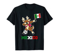 Mexico Soccer Reindeer Mexican Flag T-Shirt - Aesthetic Graphic for Adults - T-Shirt, Sweatshirt, Hoodie
