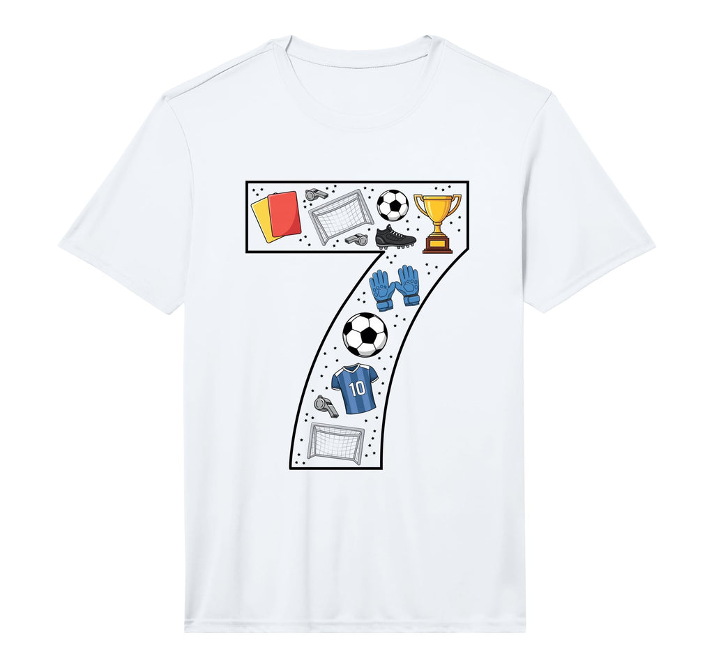 Mens 7Th Birthday 7 Year Old Football T-Shirt - Unique Graphic Men Women - T-Shirt, Sweatshirt, Hoodie