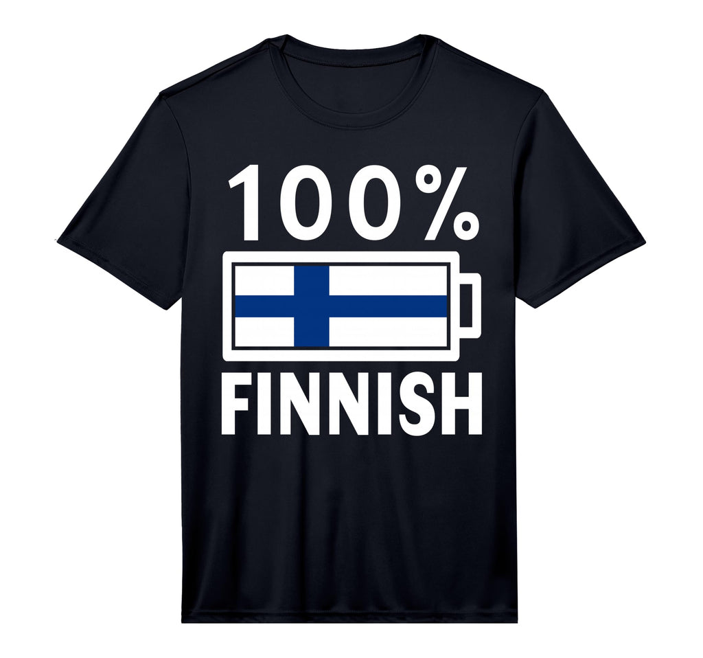 Finland Flag 100 Finnish Battery T-Shirt - Minimalist Print Men Women - T-Shirt, Sweatshirt, Hoodie