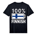 Finland Flag 100 Finnish Battery T-Shirt - Minimalist Print Men Women - T-Shirt, Sweatshirt, Hoodie