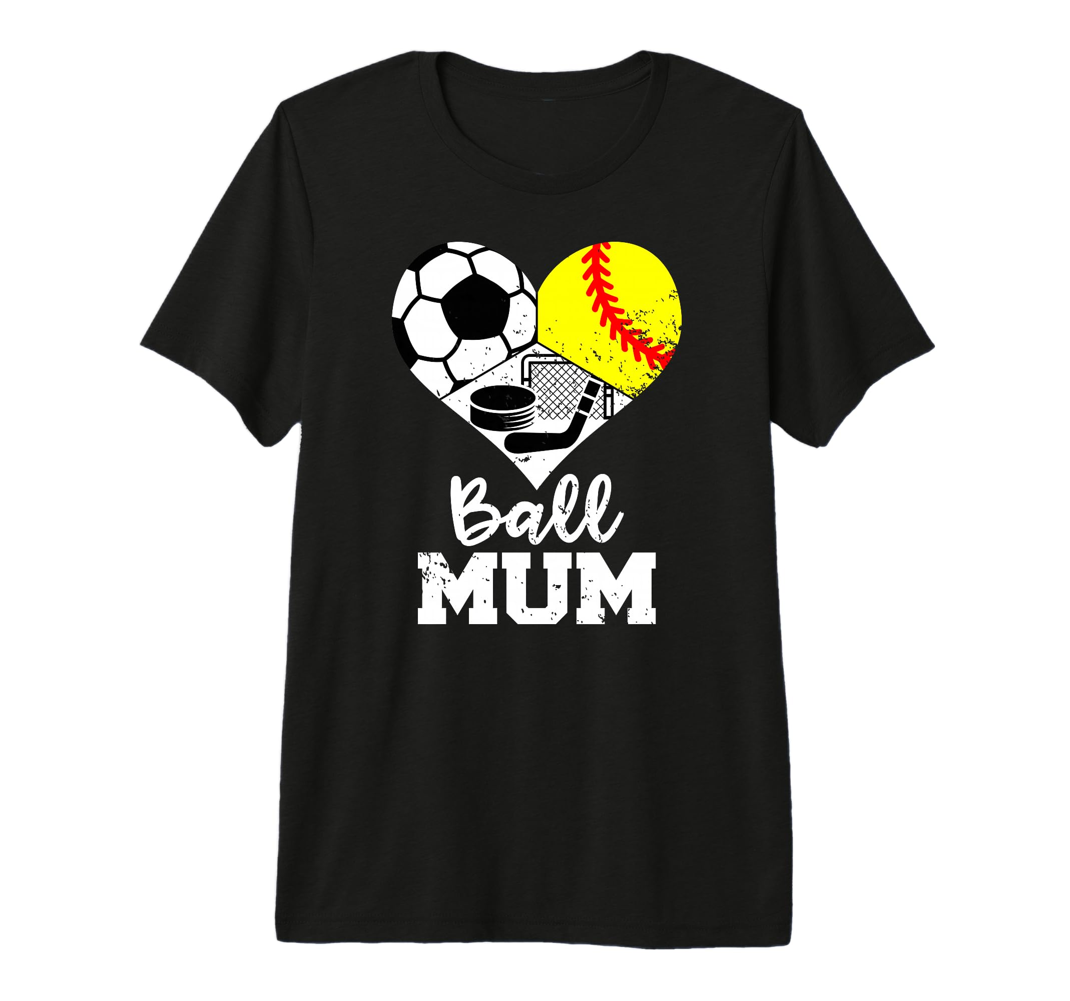 Ball Mum Funny Soccer Softball Hockey T-Shirt - Trendy Graphic for Adults - T-Shirt, Sweatshirt, Hoodie