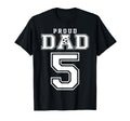 Number 5 Custom Proud Soccer Futbol Dad T-Shirt - Graphic Print for Adults - T-Shirt, Sweatshirt, Hoodie