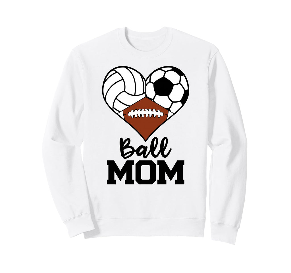 Ball Mom Funny Volleyball Sweatshirt - Casual Everyday Wear for Adults - T-Shirt, Sweatshirt, Hoodie