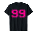 Number 99 Varsity Distressed Sport Team T-Shirt - Aesthetic Graphic Unisex - T-Shirt, Sweatshirt, Hoodie