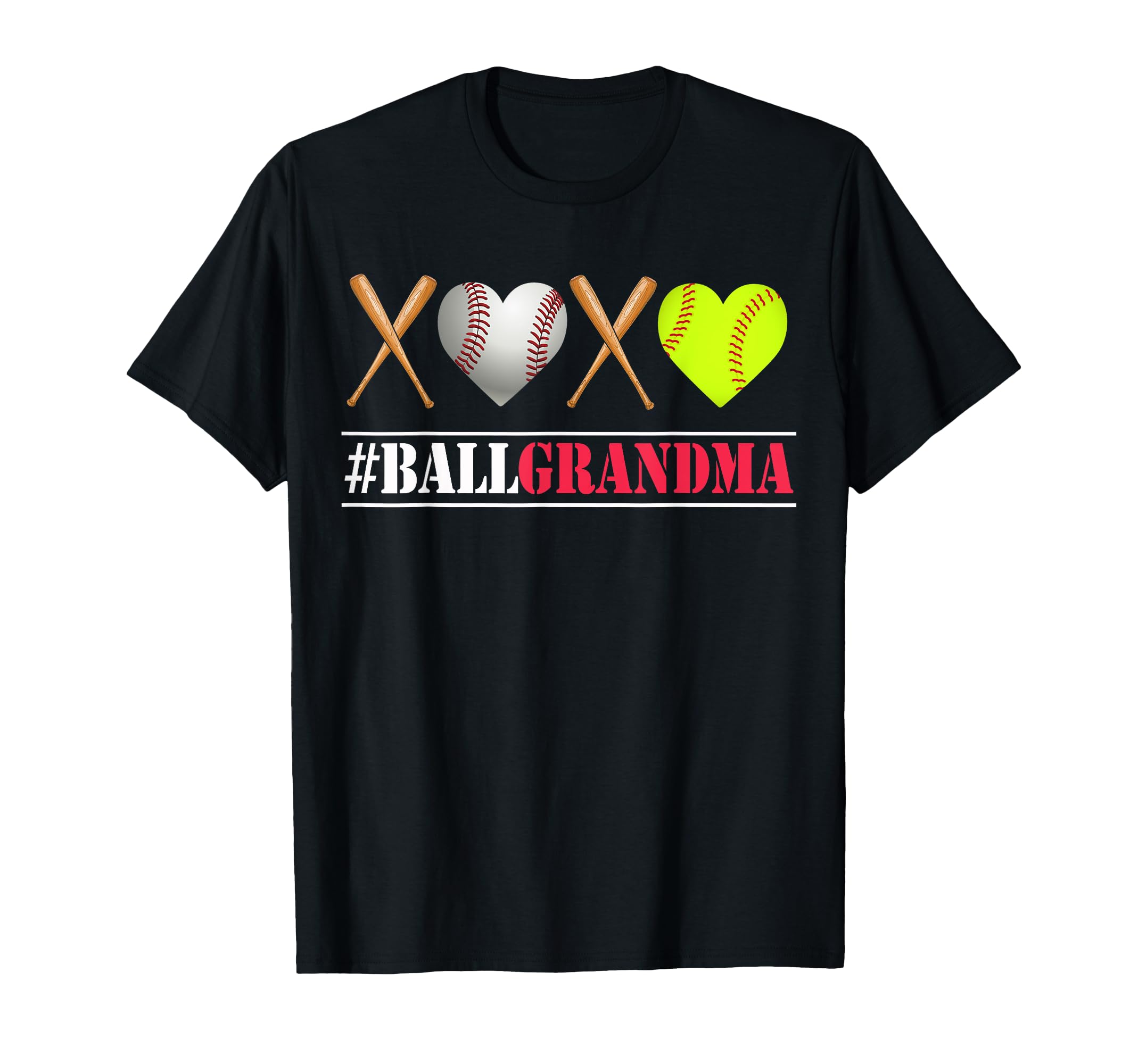 Ball Grandma Softball Grandma T-Shirt - Aesthetic Graphic for Adults - T-Shirt, Sweatshirt, Hoodie