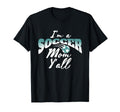 Mom Soccer Lover Soccer Mom Gift Teal T-Shirt - Minimalist Print Unisex - T-Shirt, Sweatshirt, Hoodie