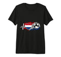 Netherlands Flag Heartbeat Football T-Shirt - Unique Graphic Unisex - T-Shirt, Sweatshirt, Hoodie