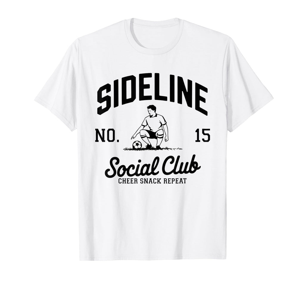 Sideline Social Club Soccer Mom Game Day T-Shirt - Graphic Print for Adults - T-Shirt, Sweatshirt, Hoodie