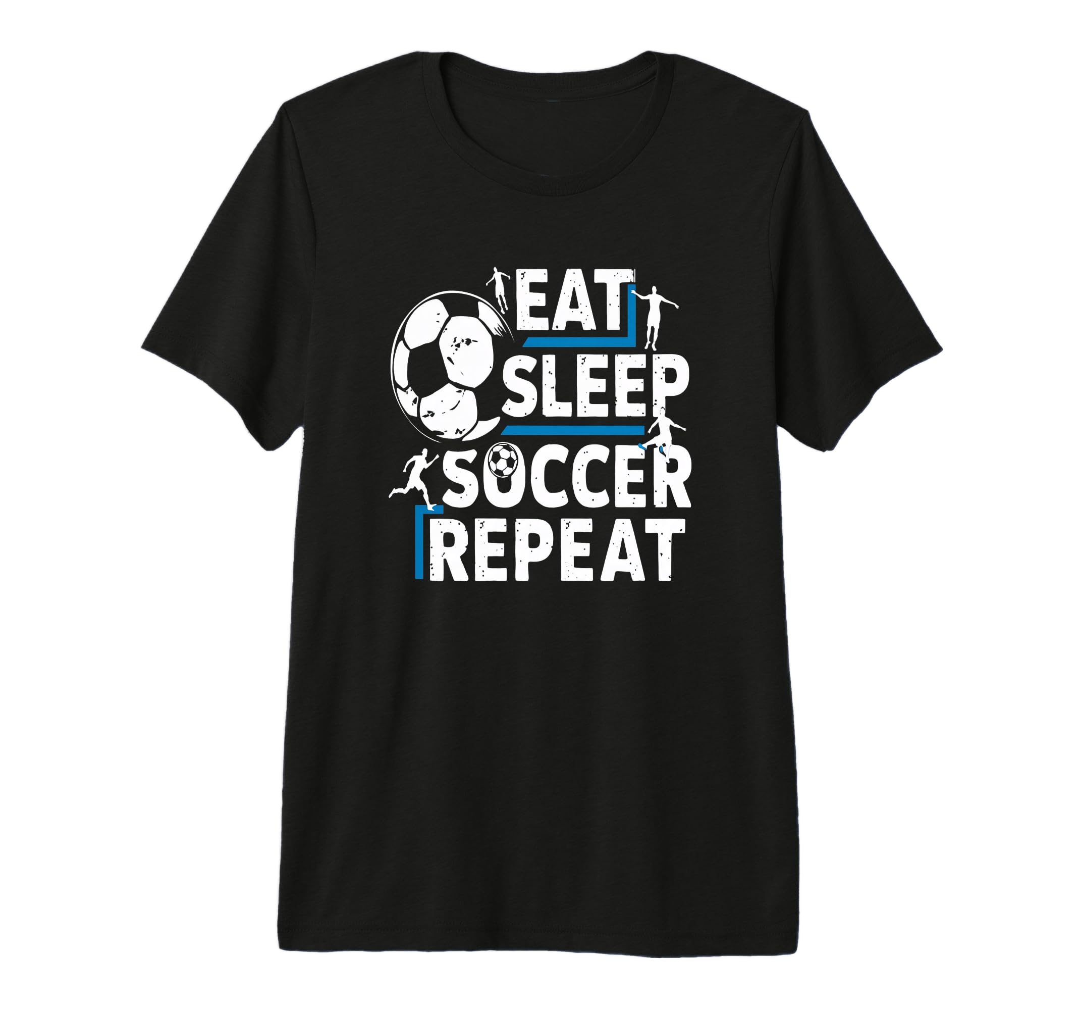 Soccer Lovers Eat Sleep Repeat Sports T-Shirt - Graphic Print Men Women - T-Shirt, Sweatshirt, Hoodie