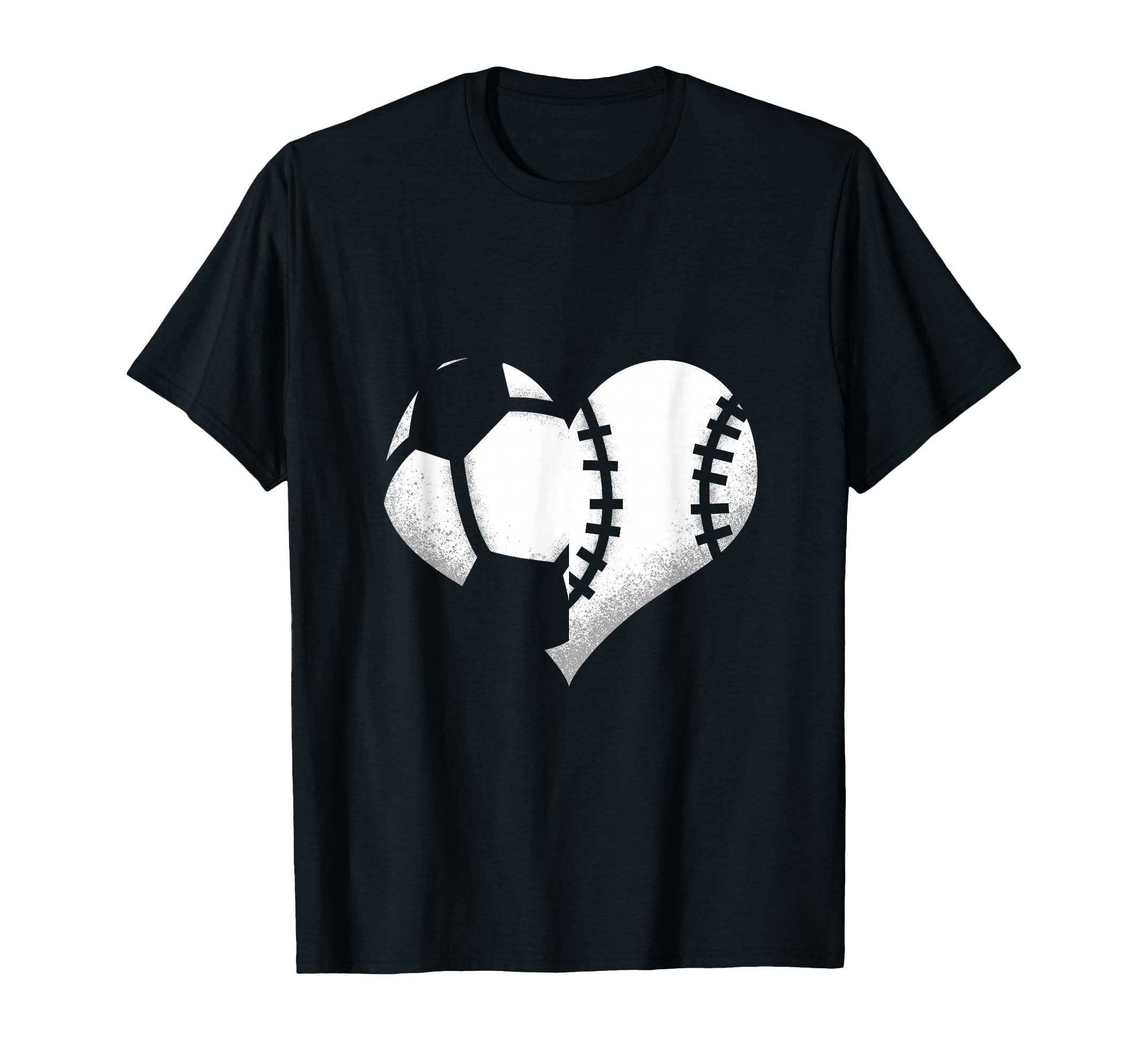 Soccer Baseball Ball Heart Love Sport T-Shirt - Novelty Apparel Men Women - T-Shirt, Sweatshirt, Hoodie