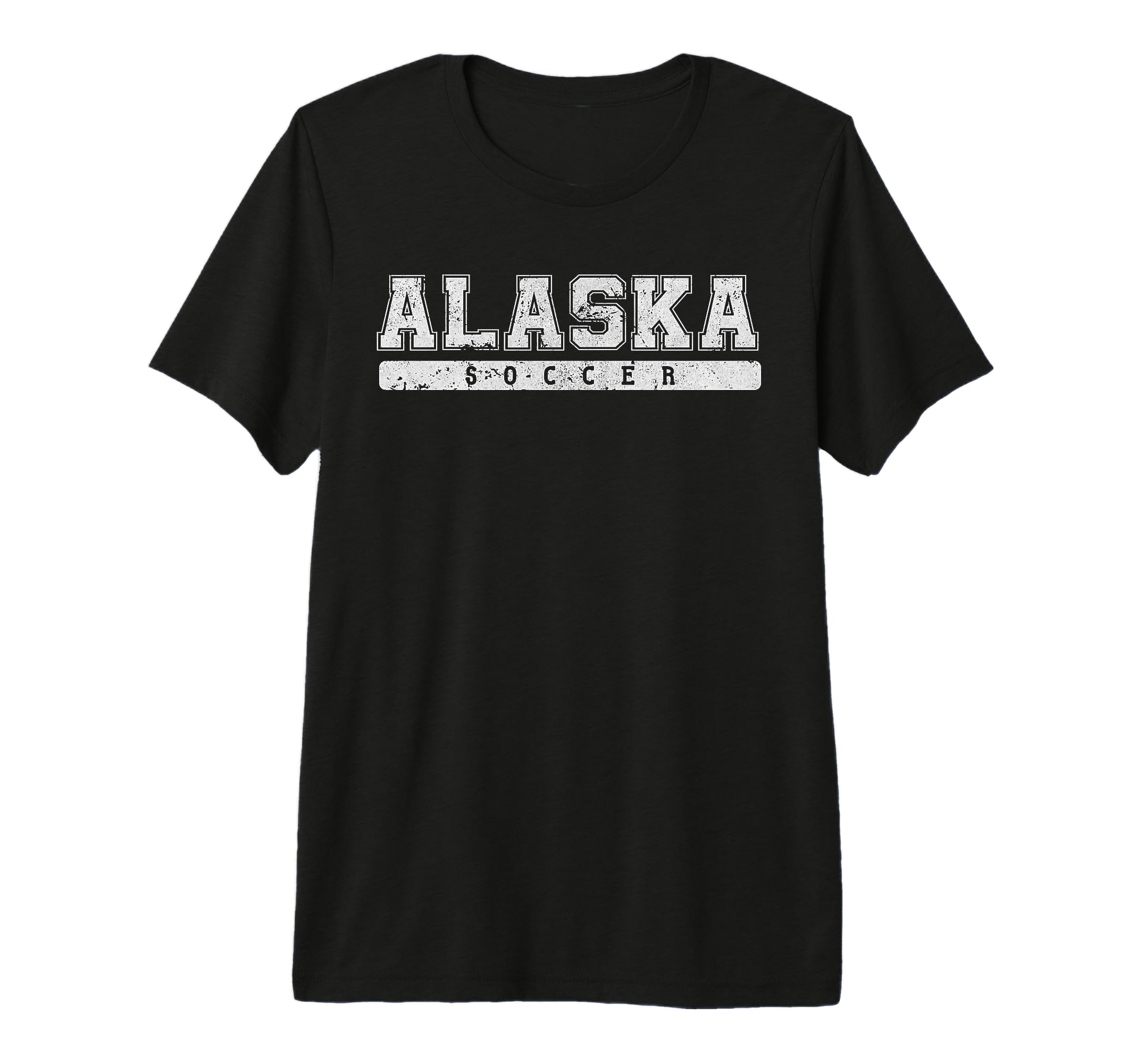 Alaska Soccer White Text Tri Blend T-Shirt - Graphic Print for Adults - T-Shirt, Sweatshirt, Hoodie