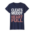 Cleats Muddy Heart Full Soccer Mom T-Shirt - Custom Art Print Unisex - T-Shirt, Sweatshirt, Hoodie
