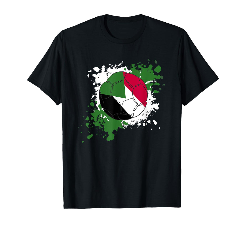 Soccer Ball Flag Sudan T-Shirt - Unique Graphic Men Women - T-Shirt, Sweatshirt, Hoodie