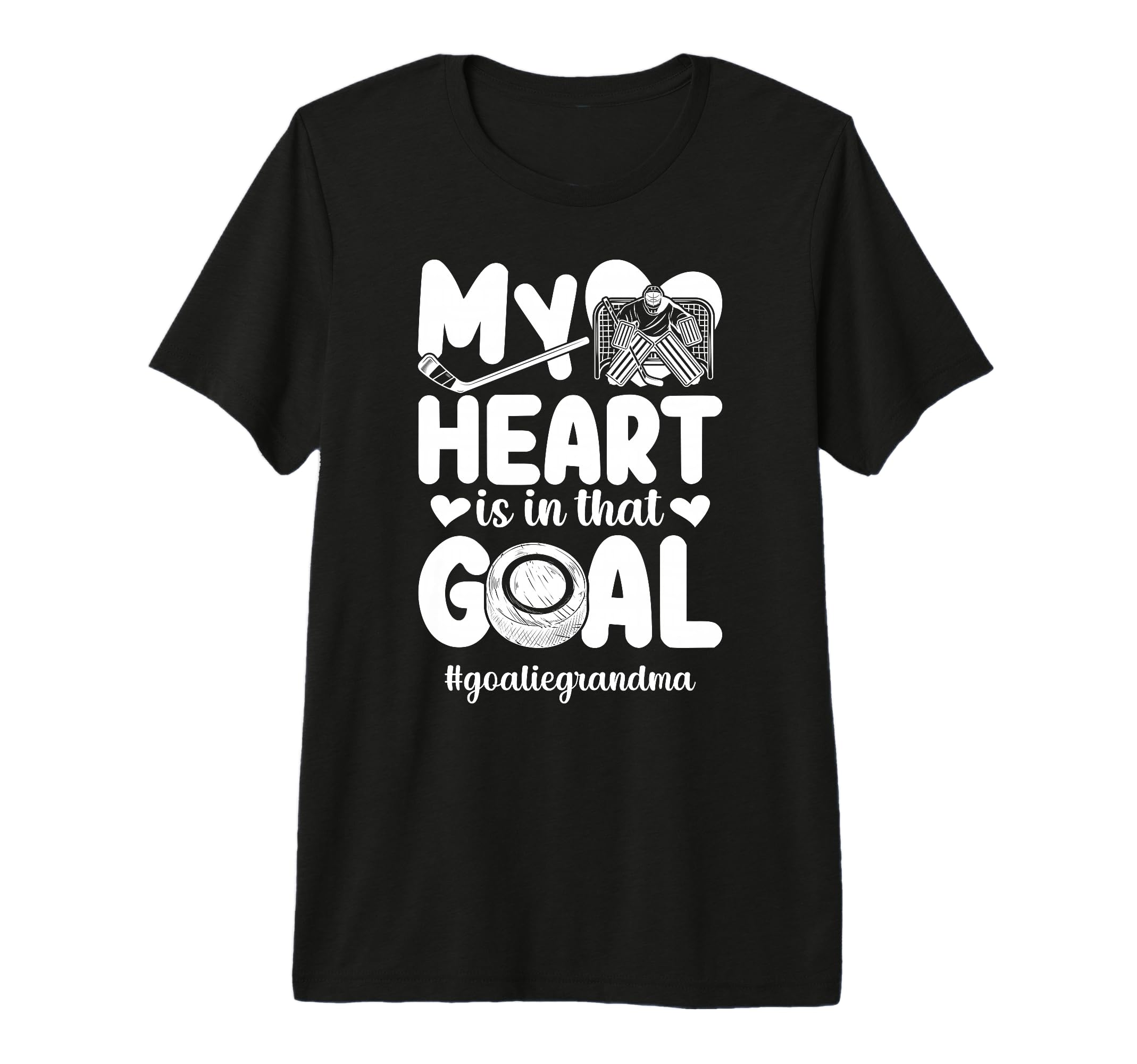 Proud Ice Hockey Goalie Grandma Hockey T-Shirt - Unique Graphic Men Women - T-Shirt, Sweatshirt, Hoodie