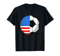 Half America Usa Flag Half Football T-Shirt - Aesthetic Graphic Unisex - T-Shirt, Sweatshirt, Hoodie