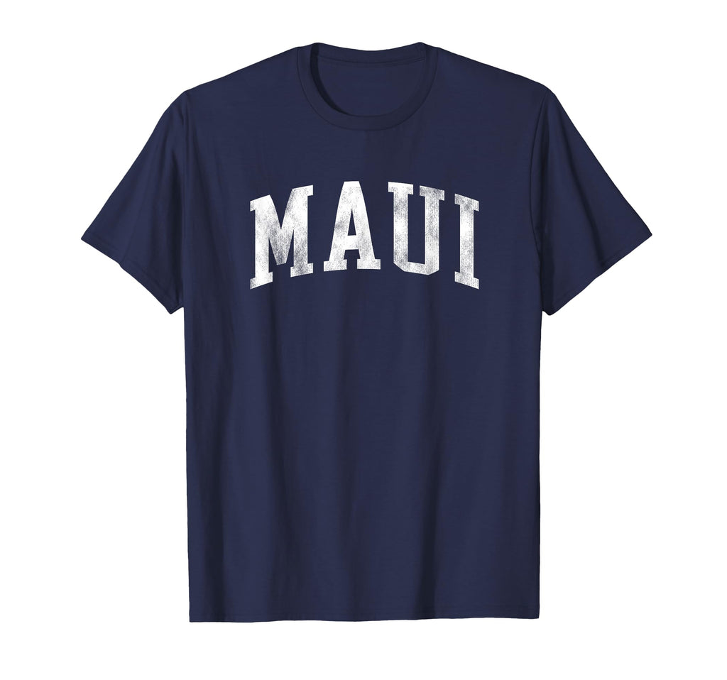 Maui Hawaii Varsity Arched Text Mens T-Shirt - Trendy Graphic for Adults - T-Shirt, Sweatshirt, Hoodie
