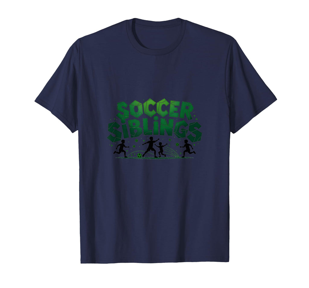 Soccer Siblings Family Teamwork Soccer T-Shirt - Unique Graphic Men Women - T-Shirt, Sweatshirt, Hoodie