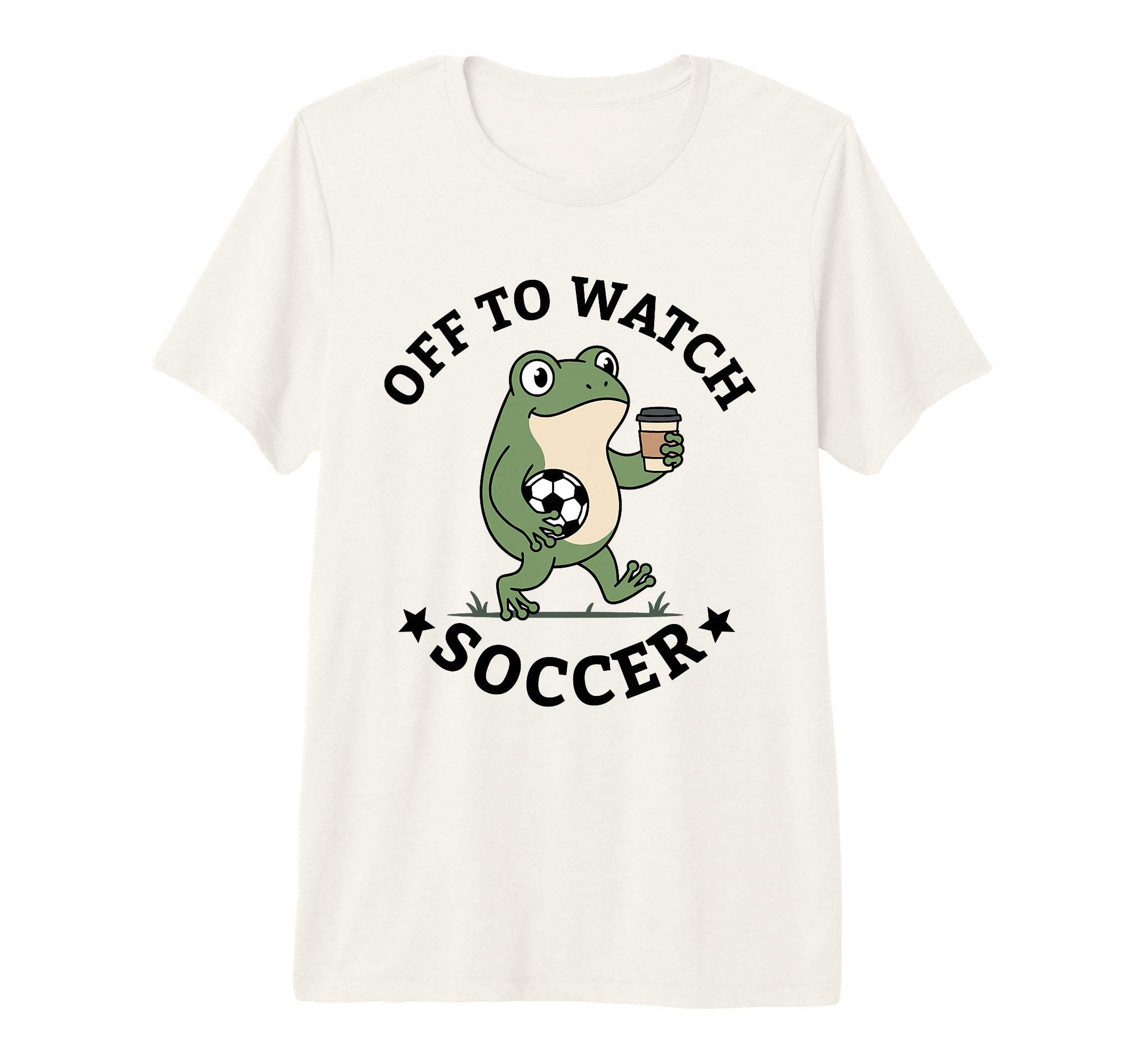 Off To Watch Soccer Mom Funny Frog T-Shirt - Minimalist Print Men Women - T-Shirt, Sweatshirt, Hoodie