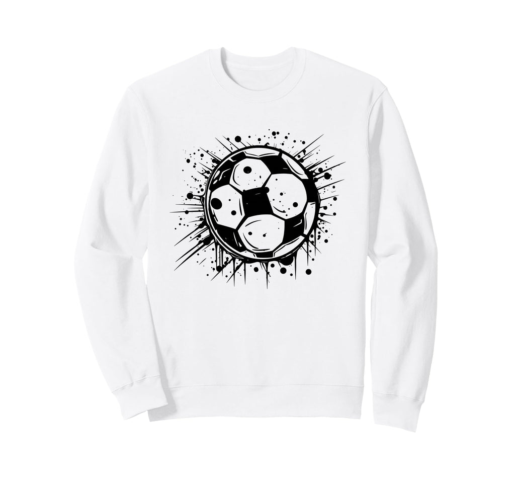 Soccer Ball Splash Footballer Sweatshirt - Aesthetic Graphic for Adults - T-Shirt, Sweatshirt, Hoodie