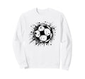 Soccer Ball Splash Footballer Sweatshirt - Aesthetic Graphic for Adults - T-Shirt, Sweatshirt, Hoodie