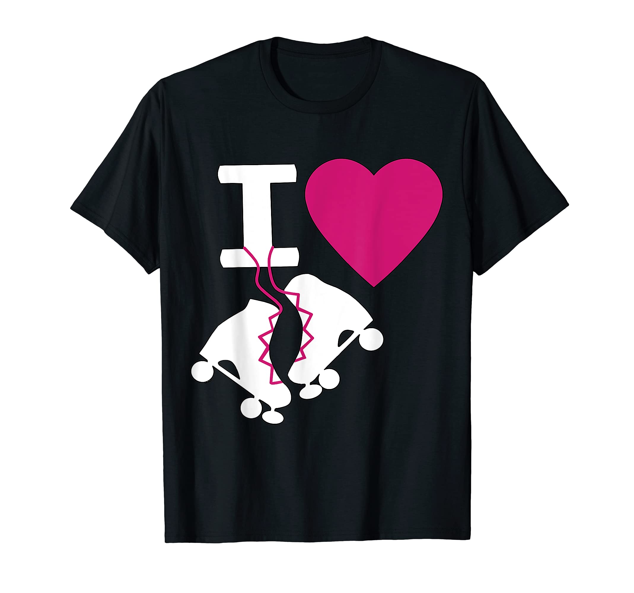 I Love Roller Skating Heart Icon Roller T-Shirt - Minimalist Print Unisex - T-Shirt, Sweatshirt, Hoodie