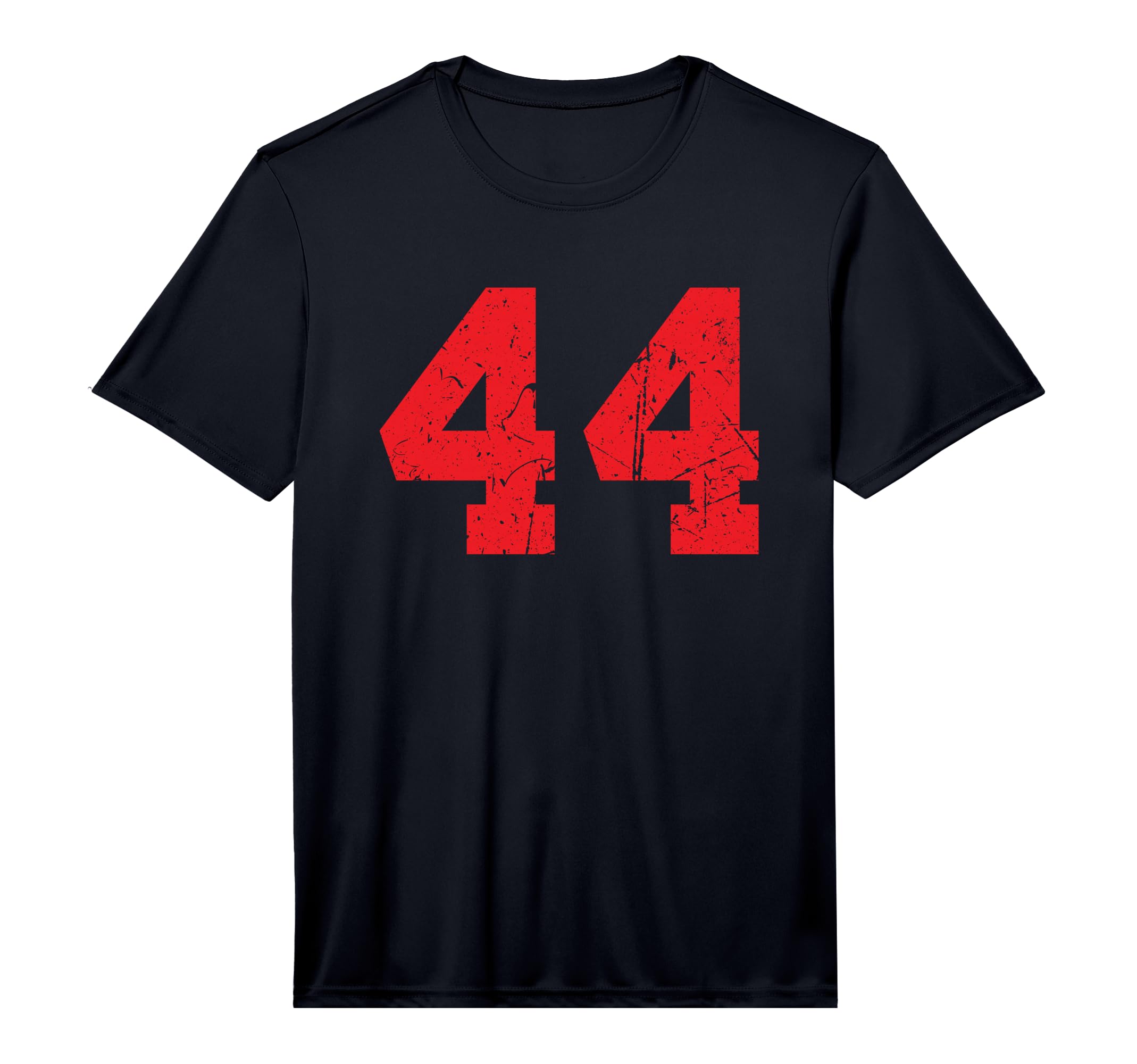 Number 44 Sport Red Distressed T-Shirt - Casual Everyday Wear for Adults - T-Shirt, Sweatshirt, Hoodie