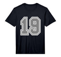 Number 19 Uni Grey Sports Team T-Shirt - Trendy Graphic for Adults - T-Shirt, Sweatshirt, Hoodie