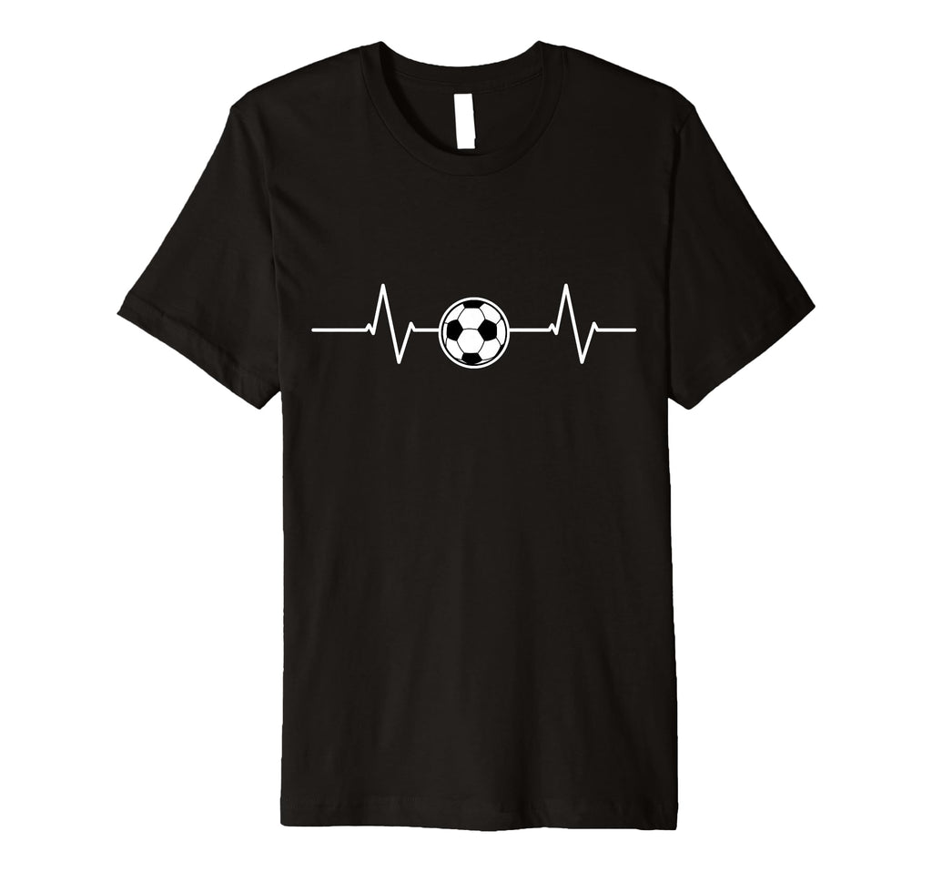 Soccer Heartbeat Funny Football T-Shirt - Custom Art Print for Adults - T-Shirt, Sweatshirt, Hoodie
