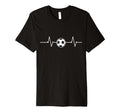 Soccer Heartbeat Funny Football T-Shirt - Custom Art Print for Adults - T-Shirt, Sweatshirt, Hoodie