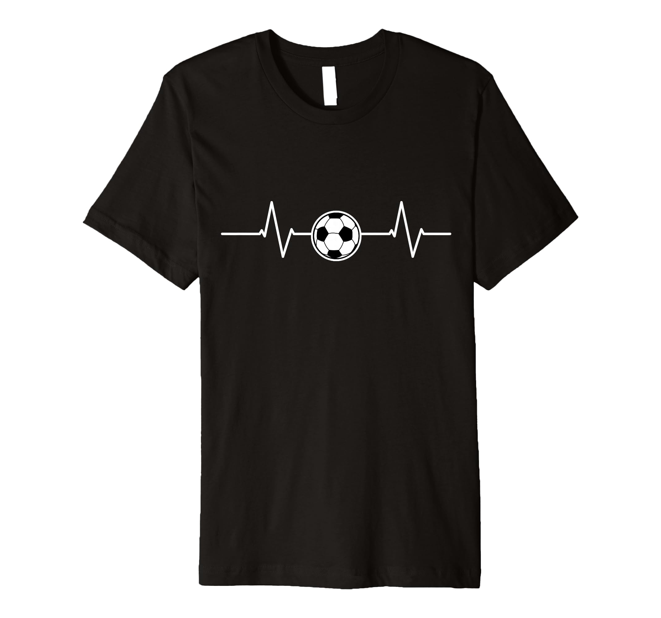 Soccer Heartbeat Funny Football T-Shirt - Custom Art Print for Adults - T-Shirt, Sweatshirt, Hoodie