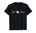 Philippines Flag Love Heartbeat T-Shirt - Minimalist Print for Adults - T-Shirt, Sweatshirt, Hoodie