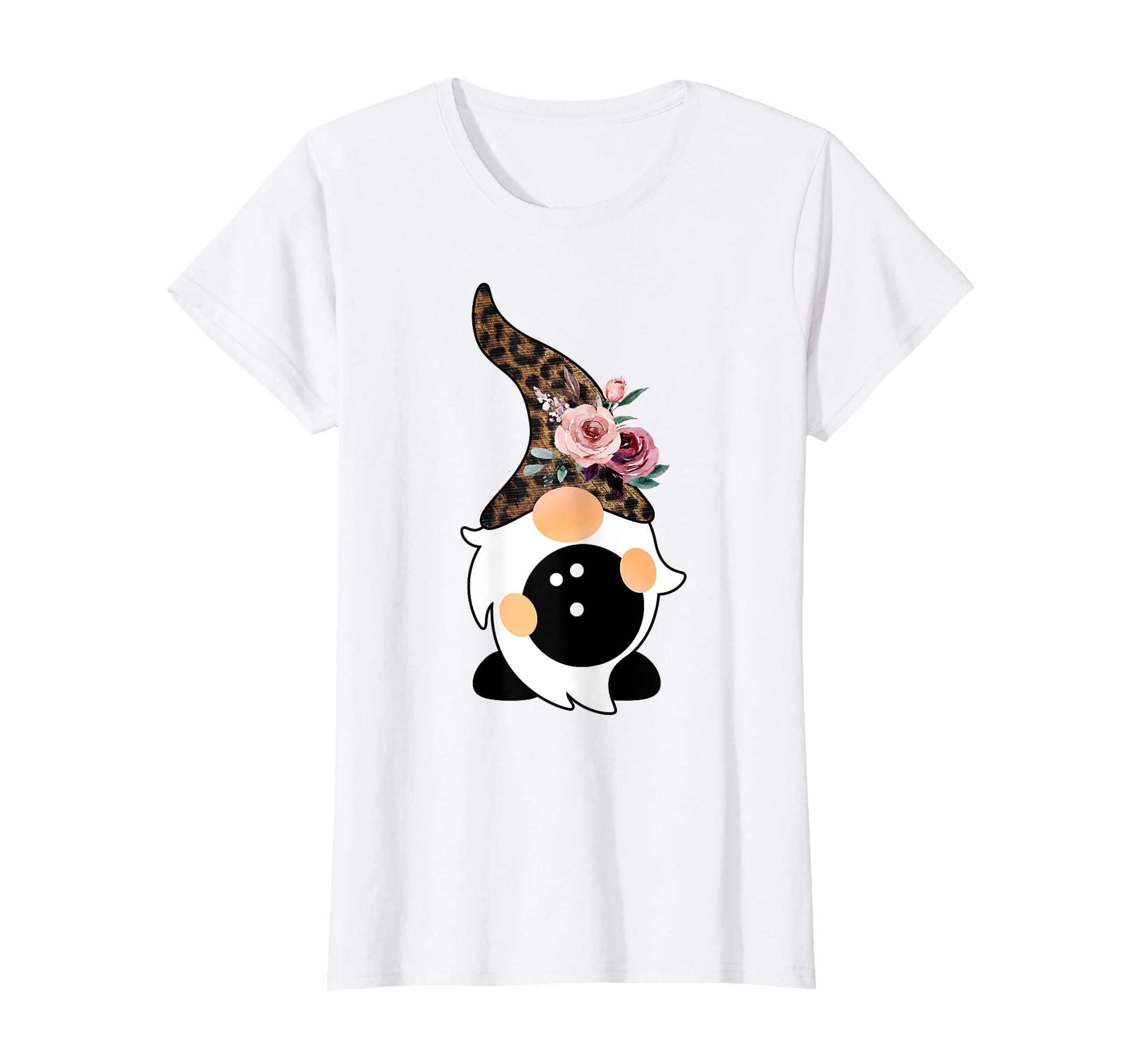 Bowling And Gnome Leopard Floral Hat T-Shirt - Aesthetic Graphic Unisex - T-Shirt, Sweatshirt, Hoodie