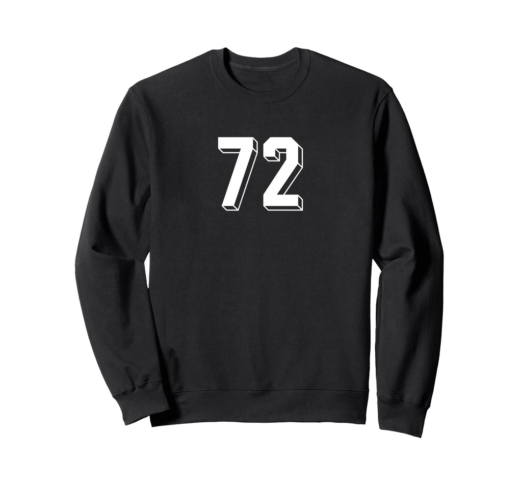 Number 72 80S 90S Soccer Team Sweatshirt - Fun Novelty Design for Adults - T-Shirt, Sweatshirt, Hoodie