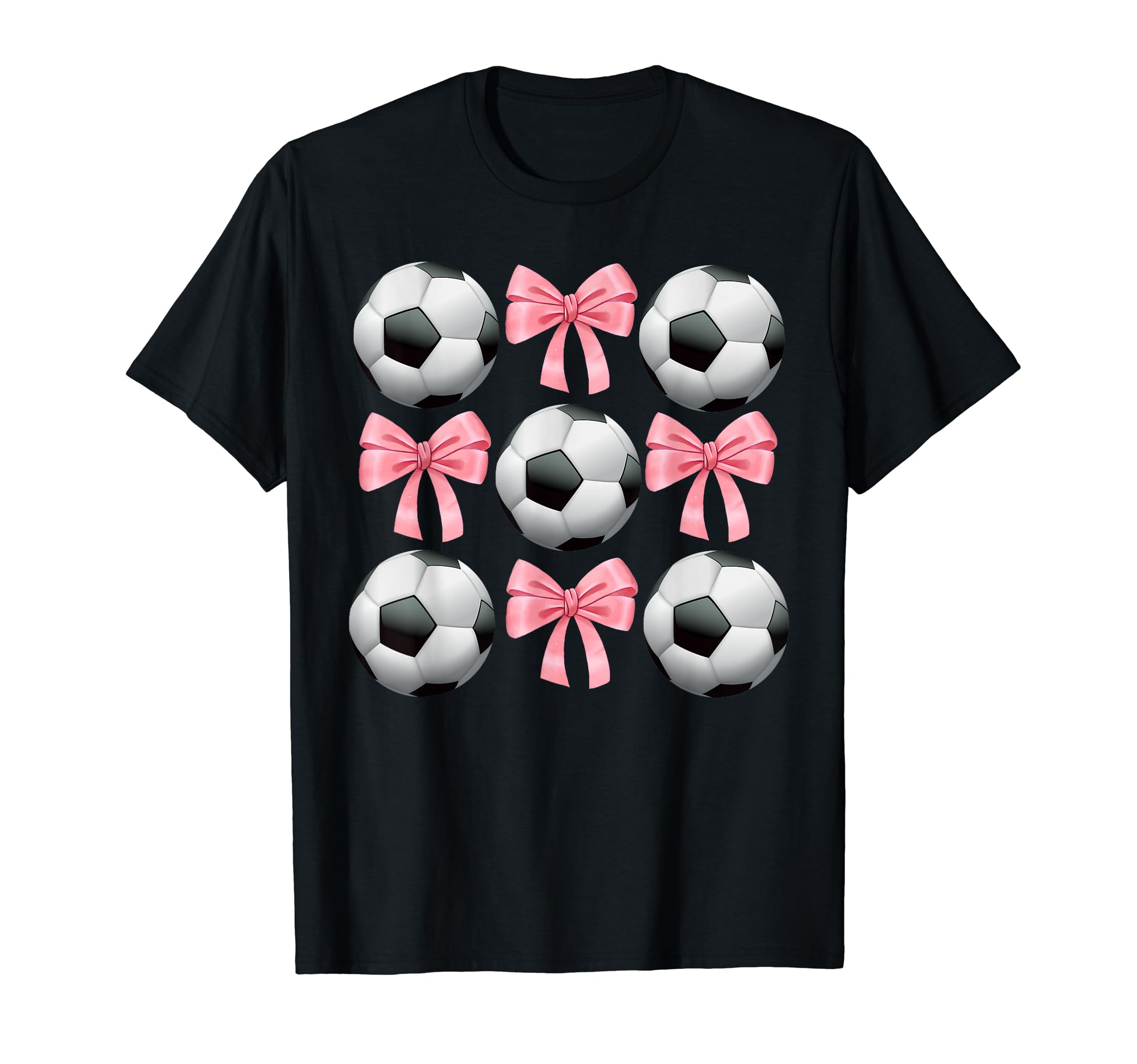 Soccer And Bows Coquette Soccer Mom T-Shirt - Novelty Apparel for Adults - T-Shirt, Sweatshirt, Hoodie