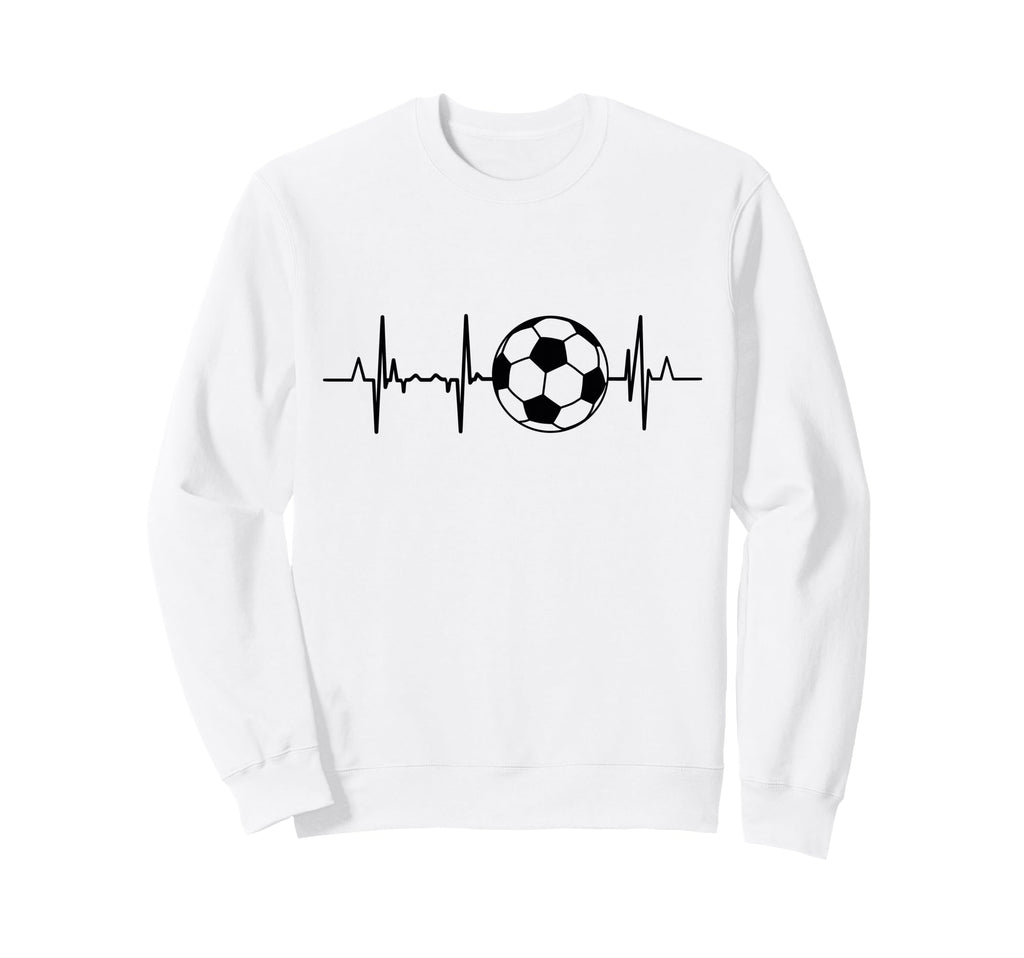 Soccer Ecg Football Heartbeat Sweatshirt - Novelty Apparel for Adults - T-Shirt, Sweatshirt, Hoodie